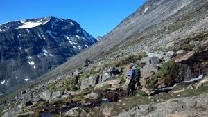 On the way up Galdhøpiggen