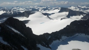 View on the top of Galdhøpiggen