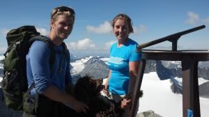 On the top of Galdhøpiggen